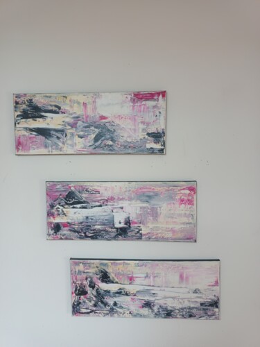 Painting titled "mont" by Alyssa Pasquier, Original Artwork, Acrylic Mounted on Wood Stretcher frame