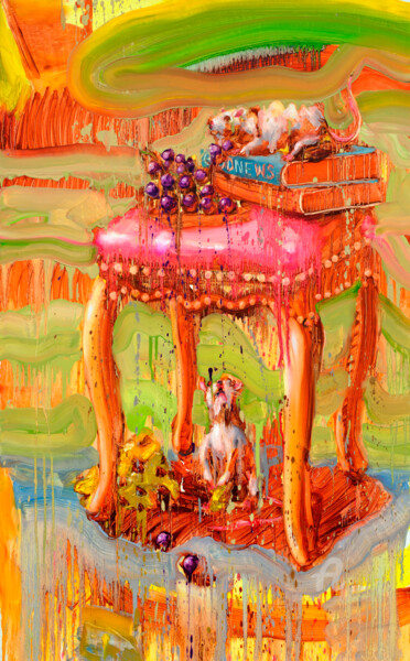 Painting titled "The Cheese Was Noth…" by Thekairos, Original Artwork, Oil