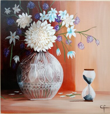 Painting titled "EL PASO DEL TIEMPO" by Claudia Fernandez, Original Artwork, Acrylic Mounted on Wood Stretcher frame