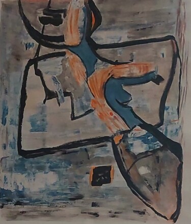 Peinture intitulée "Sans mot dire." par Monique Morellec, Œuvre d'art originale, Acrylique