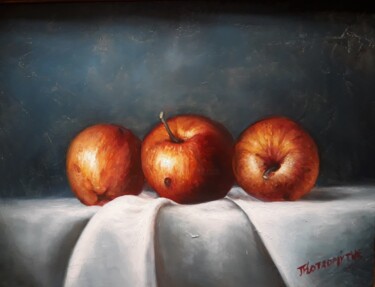 Peinture intitulée "apples" par Panos Kotsomytis, Œuvre d'art originale, Huile