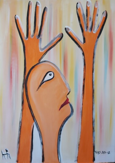 Pittura intitolato "2024-12" da Reyes Solis Fernandez, Opera d'arte originale, Tempera
