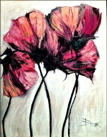 绘画 标题为“POPPIES II” 由Sonja Brzak, 原创艺术品, 油