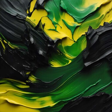 数字艺术 标题为“Swirling Green and…” 由Alberto Capitani, 原创艺术品, AI生成的图像