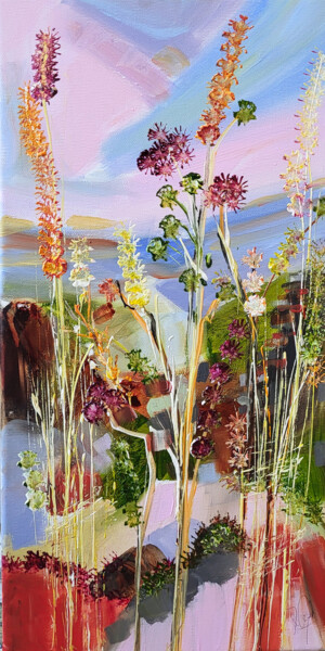 Painting titled "Ici naissent les in…" by Muriel Cayet, Original Artwork, Acrylic Mounted on Wood Stretcher frame