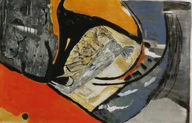 Peinture intitulée "Les délitements" par Monique Morellec, Œuvre d'art originale, Acrylique