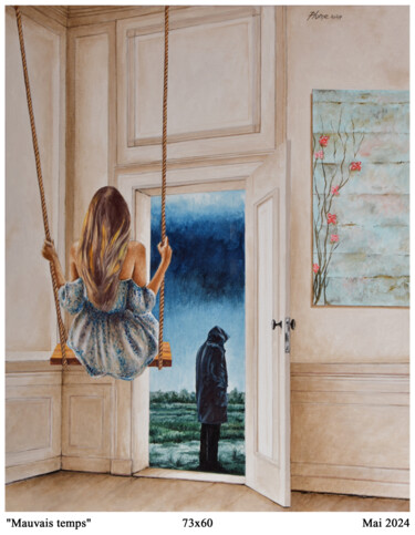 Peinture intitulée "Mauvais temps" par Plumerand Frédéric, Œuvre d'art originale, Huile