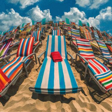 Digitale Kunst mit dem Titel "am Strand - at the…" von R.W.Born, Original-Kunstwerk, KI-generiertes Bild