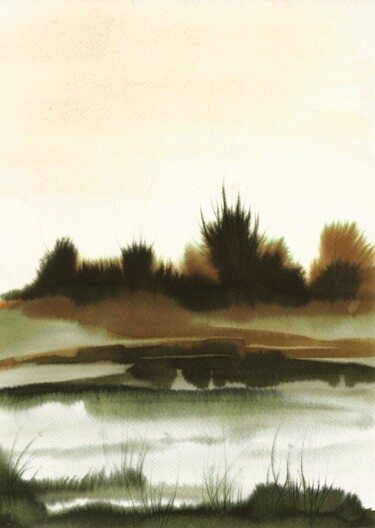 绘画 标题为“LANDSCAPE ABSTRACT…” 由Mala, 原创艺术品, 水彩
