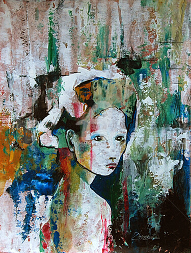 绘画 标题为“MODERN ABSTRACT WOM…” 由Zhanna Ilieva, 原创艺术品, 丙烯