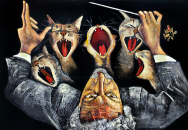 If you can't beat them, lead them 绘画 标题为“If you can't beat t…” 由Mikhail Baranovskiy, 原创艺术品, 丙烯 安装在木质担架架上