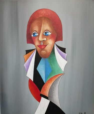 Peinture intitulée "Isabelle" par Alain Rigollier, Œuvre d'art originale, Huile Monté sur Châssis en bois