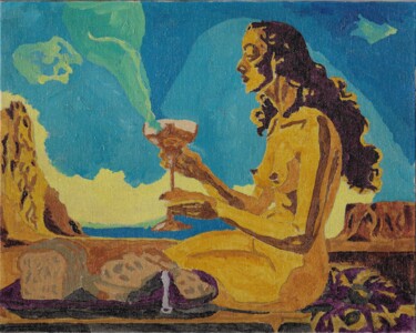 绘画 标题为“A Little Drink” 由Timothy Colomer, 原创艺术品, 丙烯 安装在其他刚性面板上