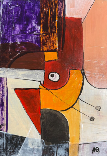 Painting titled "Le chant du Chardon…" by Arnaud Quercy, Original Artwork, Acrylic
