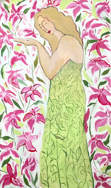 Spring Schilderij getiteld "Spring" door Kseniia Kozhakhanova, Origineel Kunstwerk, Acryl