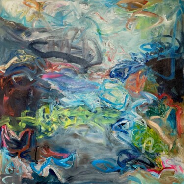 Painting titled "Canyon’s End" by Nancy J. Mclaughlin, Original Artwork, Acrylic