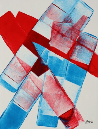 Painting titled "Peinture bleu de cé…" by Alexandre Emonds-Alt, Original Artwork, Acrylic