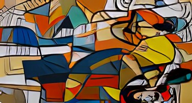 数字艺术 标题为“Gouaches abstraction” 由Christian Debien, 原创艺术品, 油