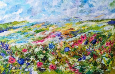 Another floral day Peinture intitulée "Another floral day" par Nicole Caron, Œuvre d'art originale, Huile