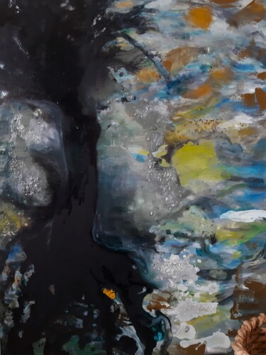 Painting titled "l'enracinement" by Dominique Casanova, Original Artwork, Acrylic