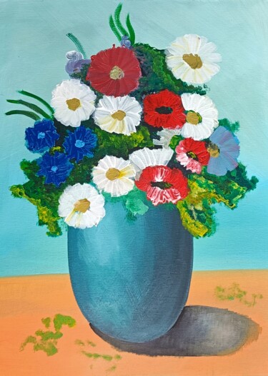 Peinture intitulée "The Multicolores Bo…" par Valka, Œuvre d'art originale, Acrylique