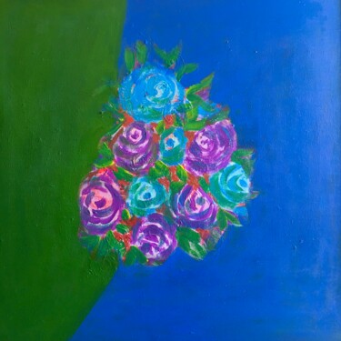 The Floral Bouquet Painting titled "The Floral Bouquet" by Rabiya Riffat, Original Artwork, Acrylic