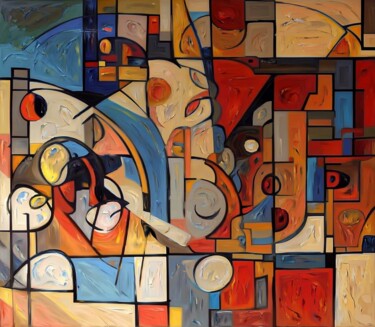 Digital Arts titled "Abstractalis geomet…" by Christian Debien, Original Artwork, Digital Collage