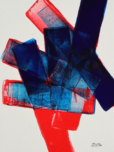 Painting titled "Peinture bleu phtal…" by Alexandre Emonds-Alt, Original Artwork, Acrylic