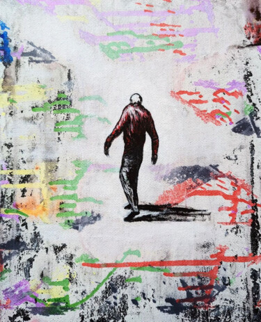 Step In Abstract Painting titled "Step In Abstract" by Vaxo Lang, Original Artwork, Acrylic