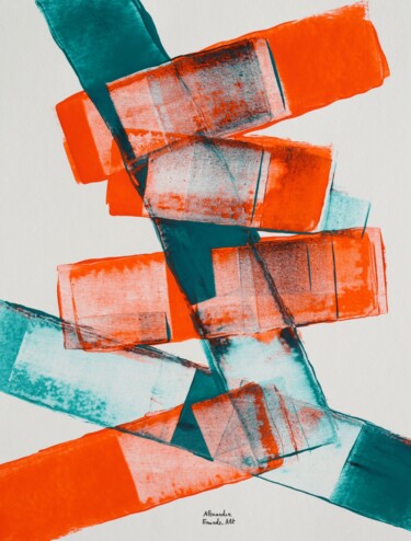 Peinture intitulée "Peinture orange de…" par Alexandre Emonds-Alt, Œuvre d'art originale, Acrylique