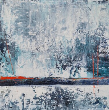 Painting titled "Blanc" by Sylvie Le Boulh, Original Artwork, Acrylic Mounted on Wood Stretcher frame