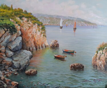 Peinture intitulée "La divina Costiera" par Domenico Tosetto, Œuvre d'art originale, Huile