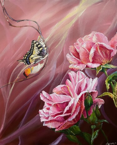 Peinture intitulée "Naissance" par Nadine Lenzotti, Œuvre d'art originale, Acrylique Monté sur Châssis en bois