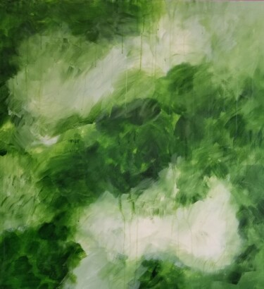 "Rain Forest" başlıklı Tablo Johanne Monique Dufour (Monique J Dufour) tarafından, Orijinal sanat, Akrilik Ahşap Sedye çerçe…