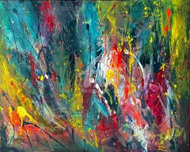 Joy Through The Unknown Painting titled "Joy Through The Unk…" by Nathalie Morin, Original Artwork, Acrylic Mounted on Wood Stretcher frame