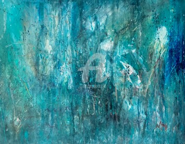 Fonte des Glaces (Réchauffement planétaire) Painting titled "Fonte des Glaces (R…" by Nathalie Morin, Original Artwork, Acrylic Mounted on Wood Stretcher frame