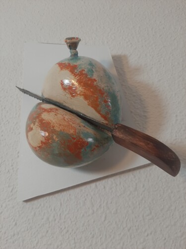 Scultura intitolato "Ballooms Serie - 2" da Fournier, Opera d'arte originale, Resina Montato su Pietra