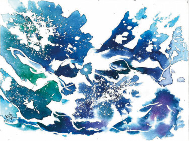 Peinture intitulée "Vacances 20" par Catherine Dufrene (Katy), Œuvre d'art originale, Aquarelle