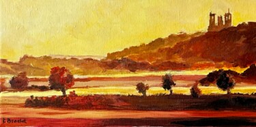 Peinture intitulée "Laon, la cathédrale2" par Pascal Brachet, Œuvre d'art originale, Acrylique