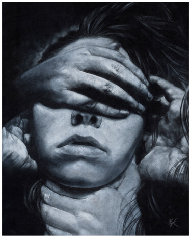 Tekening getiteld "No Evil" door Kylie Holland (KyA Illustration), Origineel Kunstwerk, Pastel