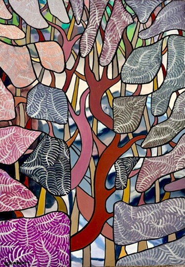 Painting titled "Ceci n'est pas 10" by Onurb Napeihcs, Original Artwork, Acrylic Mounted on Wood Panel