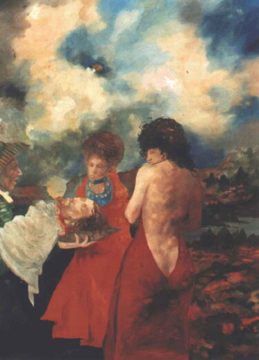 Massimo Maria Crivello 1989 Ciclo sacro il vangelo salome 绘画 标题为“Massimo Maria Crive…” 由Max Crivello ~ United Sun Artist Ltd, 原创艺术品, 油