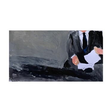 Schilderij getiteld "The Papers" door Irfan Ajvazi, Origineel Kunstwerk, Acryl
