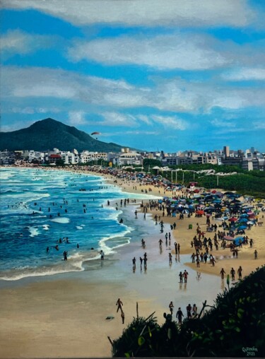Pintura intitulada "Praia dos Ingleses" por Charly Guzmán, Obras de arte originais, Óleo