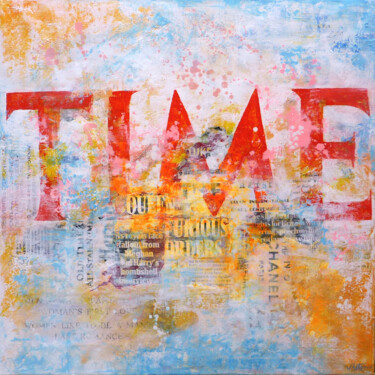 绘画 标题为“TIME” 由Gilbert Retsin, 原创艺术品, 丙烯 安装在木质担架架上
