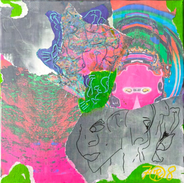 Pintura titulada "Metamorphosis 1" por Fusion Anciennement Mister.O78, Obra de arte original, Acrílico