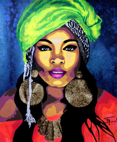 绘画 标题为“"KADIATOU" Portrait…” 由Fabienne Gayte, 原创艺术品, 丙烯