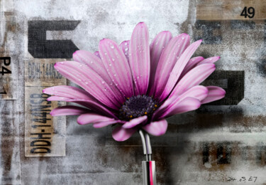 Malerei mit dem Titel "Flower 144NSB" von Seven E, Original-Kunstwerk, Acryl