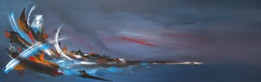 Painting titled "Evasion n°80" by Elbéger, Original Artwork, Acrylic