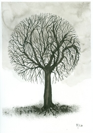 Tekening getiteld "Une revanche tardive" door Michel Van Den Bogaerde, Origineel Kunstwerk, Inkt